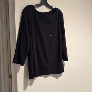 Talbots quarter sleeved black shirt
